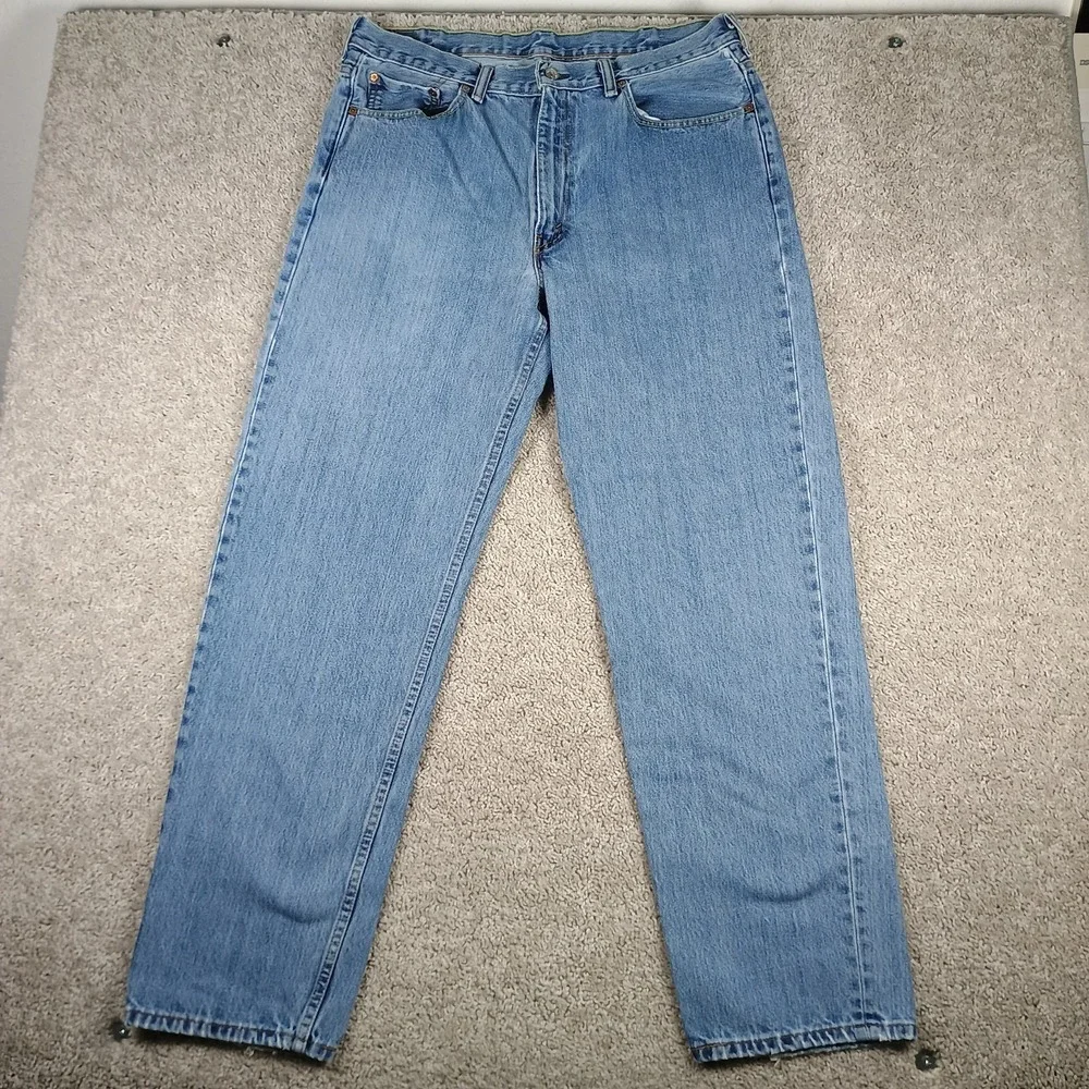Levi's 505 Men's 38x34 Blue Jeans Regular Fit Straight Leg Medium Stonewash